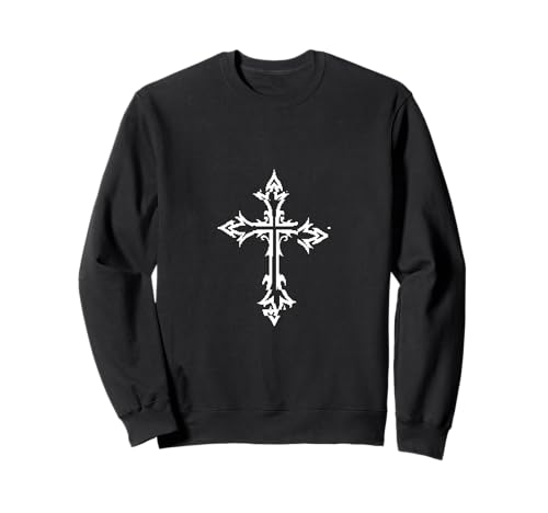 Alt Aesthetic Grunge Cross Gothic Emo Goth E-Girl Sweatshirt von Goth and Emo Aesthetic Designs