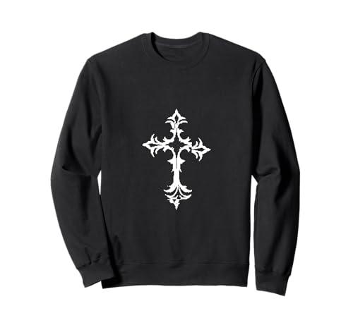 Alt Aesthetic Grunge Cross Gothic Emo Goth E-Girl Sweatshirt von Goth and Emo Aesthetic Designs
