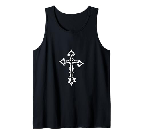 Alt Aesthetic Grunge Cross Gothic Emo Goth E-Girl Tank Top von Goth and Emo Aesthetic Designs