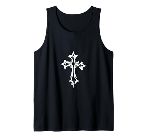 Alt Aesthetic Grunge Cross Gothic Emo Goth E-Girl Tank Top von Goth and Emo Aesthetic Designs