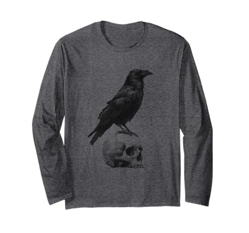 Gothic Crow Goth Ästhetischer Rabe Okkulter Vogel Emo Girl Langarmshirt von Goth and Emo Aesthetic Designs