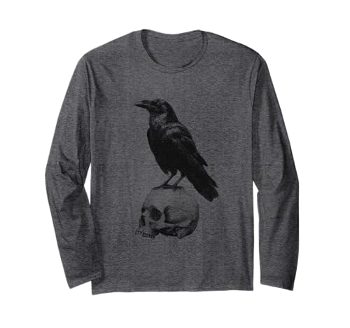 Gothic Crow Goth Ästhetischer Rabe Okkulter Vogel Emo Girl Langarmshirt von Goth and Emo Aesthetic Designs