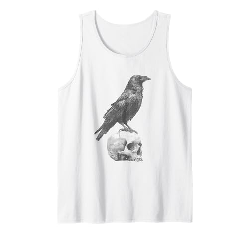 Gothic Crow Goth Ästhetischer Rabe Okkulter Vogel Emo Girl Tank Top von Goth and Emo Aesthetic Designs