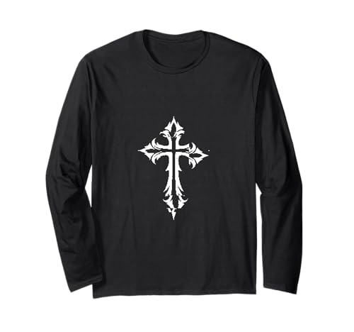 Gotisches ästhetisches Grunge-Kreuz Emo Goth E-Girl Langarmshirt von Goth and Emo Aesthetic Designs