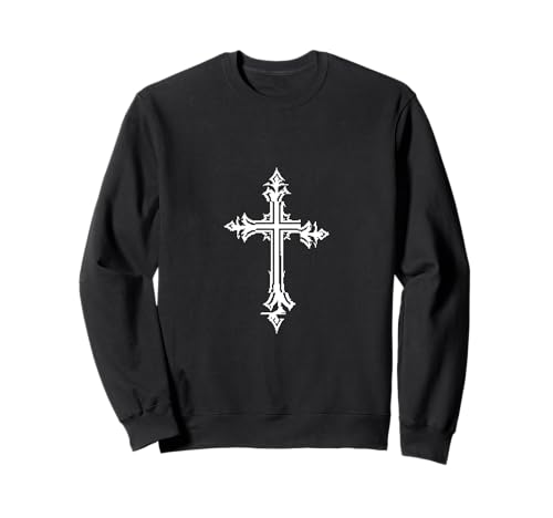 Gotisches ästhetisches Grunge-Kreuz Emo Goth E-Girl Sweatshirt von Goth and Emo Aesthetic Designs