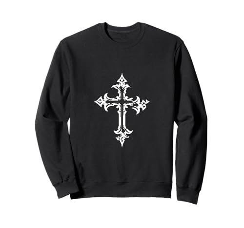 Gotisches ästhetisches Grunge-Kreuz Emo Goth E-Girl Sweatshirt von Goth and Emo Aesthetic Designs