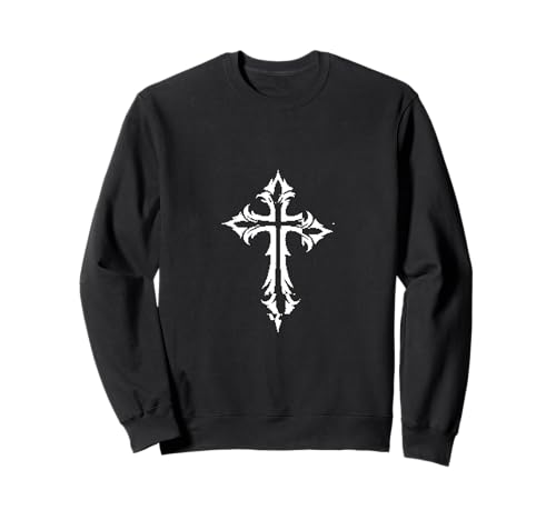 Gotisches ästhetisches Grunge-Kreuz Emo Goth E-Girl Sweatshirt von Goth and Emo Aesthetic Designs