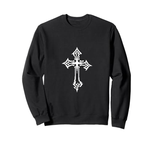 Gotisches ästhetisches Grunge-Kreuz Emo Goth E-Girl Sweatshirt von Goth and Emo Aesthetic Designs