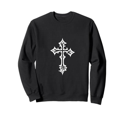 Gotisches ästhetisches Grunge-Kreuz Emo Goth E-Girl Sweatshirt von Goth and Emo Aesthetic Designs