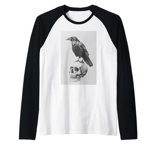Grunge Crow Goth Ästhetischer Rabe Okkulter Vogel Emo Girl Raglan von Goth and Emo Aesthetic Designs