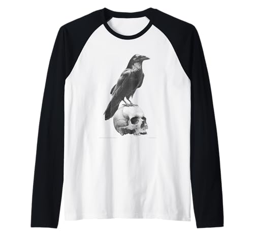 Grunge Crow Goth Ästhetischer Rabe Okkulter Vogel Emo Girl Raglan von Goth and Emo Aesthetic Designs