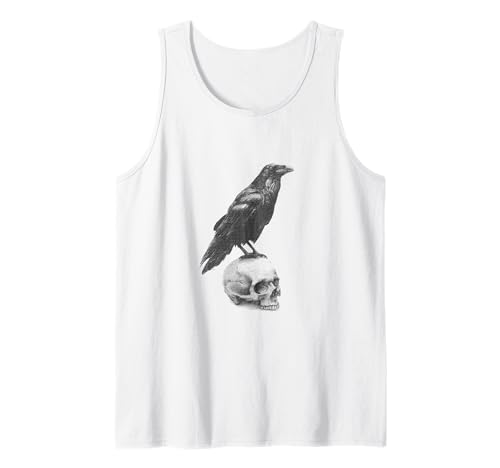 Grunge Crow Goth Ästhetischer Rabe Okkulter Vogel Emo Girl Tank Top von Goth and Emo Aesthetic Designs