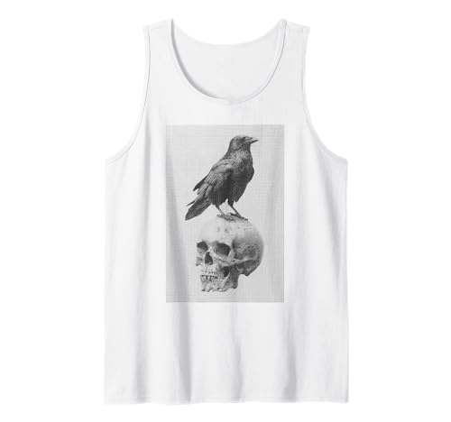 Grunge Crow Goth Ästhetischer Rabe Okkulter Vogel Emo Girl Tank Top von Goth and Emo Aesthetic Designs