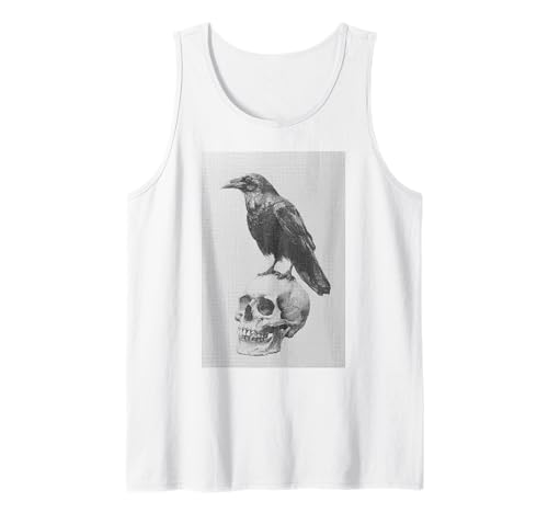 Grunge Crow Goth Ästhetischer Rabe Okkulter Vogel Emo Girl Tank Top von Goth and Emo Aesthetic Designs