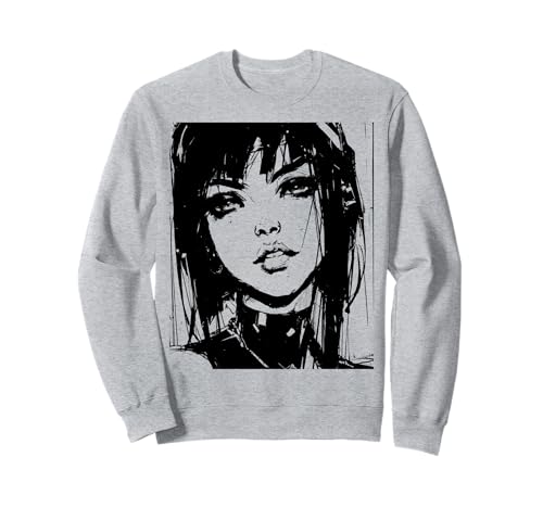 Gothic Anime Manga Japan Goth Girl Gruseliges Mädchen Kawaii Sweatshirt Gothic Anime Manga Japan Goth Girl Gruseliges Mädchen Kawaii Sweatshirt von Goth and Emo Designs for Anime Lovers