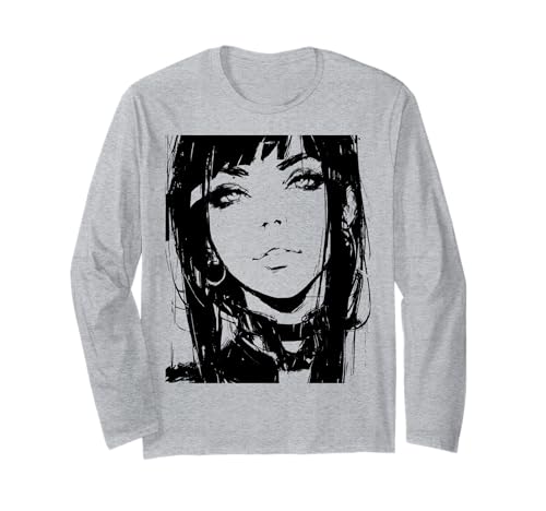 Gothic Anime Manga Japan Goth Girl Japanisch Langarmshirt Gothic Anime Manga Japan Goth Girl Japanisch Langarmshirt von Goth and Emo Designs for Anime Lovers