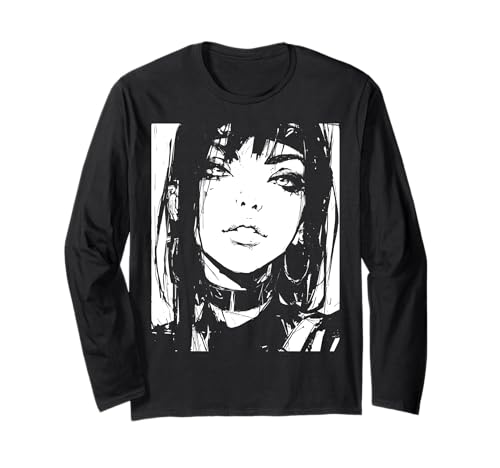 Gothic Anime Manga Japan Goth Girl Japanisch Langarmshirt Gothic Anime Manga Japan Goth Girl Japanisch Langarmshirt von Goth and Emo Designs for Anime Lovers