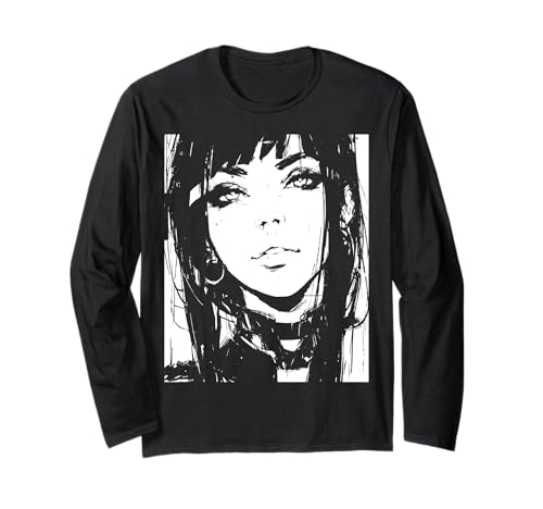 Gothic Anime Manga Japan Goth Girl Japanisch Langarmshirt Gothic Anime Manga Japan Goth Girl Japanisch Langarmshirt von Goth and Emo Designs for Anime Lovers