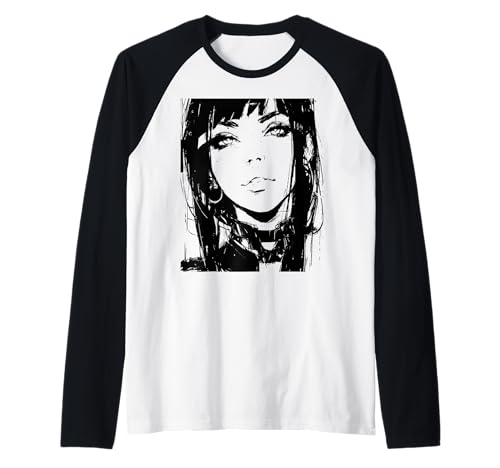 Gothic Anime Manga Japan Goth Girl Japanisch Raglan Gothic Anime Manga Japan Goth Girl Japanisch Raglan von Goth and Emo Designs for Anime Lovers