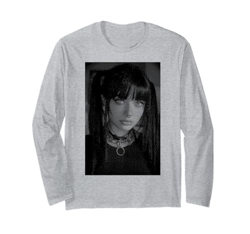 Gothic Anime Manga Japan Kawaii Gothic Girl Alt Aesthetic Langarmshirt von Goth and Emo Designs for Anime Lovers
