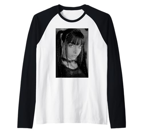 Gothic Anime Manga Japan Kawaii Gothic Girl Alt Aesthetic Raglan von Goth and Emo Designs for Anime Lovers