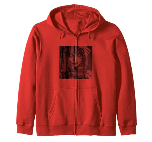 Gothic Creepy Gothic Girl Clown Alt Aesthetic Kapuzenjacke von Goth and Emo Designs for Anime Lovers