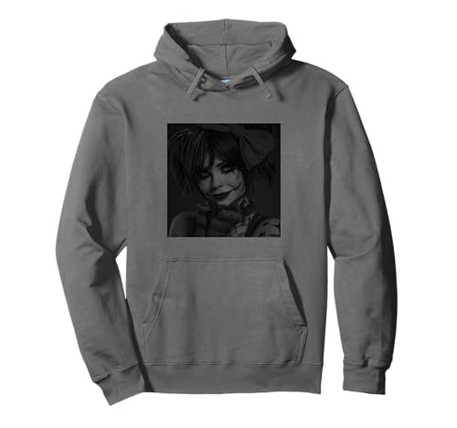 Gothic Creepy Gothic Girl Clown Alt Aesthetic Pullover Hoodie von Goth and Emo Designs for Anime Lovers