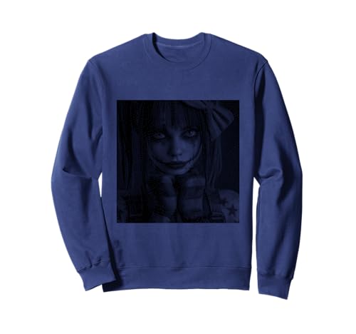 Gothic Creepy Gothic Girl Clown Alt Aesthetic Sweatshirt von Goth and Emo Designs for Anime Lovers