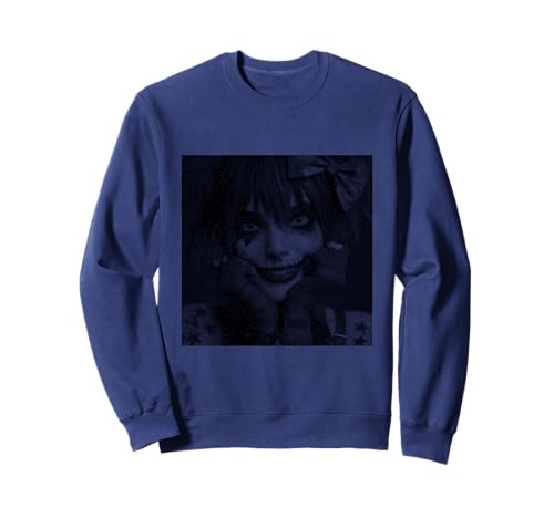 Gothic Creepy Gothic Girl Clown Alt Aesthetic Sweatshirt von Goth and Emo Designs for Anime Lovers