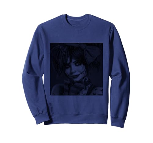 Gothic Creepy Gothic Girl Clown Alt Aesthetic Sweatshirt von Goth and Emo Designs for Anime Lovers