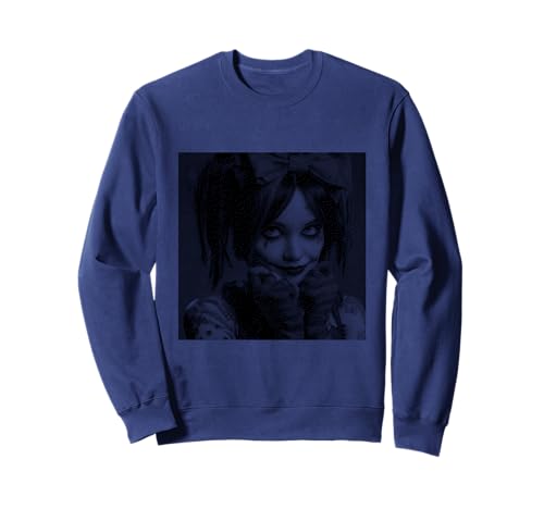 Gothic Creepy Gothic Girl Clown Alt Aesthetic Sweatshirt von Goth and Emo Designs for Anime Lovers