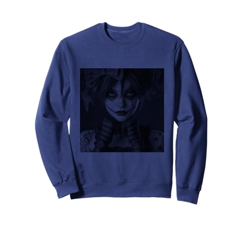 Gothic Creepy Gothic Girl Clown Alt Aesthetic Sweatshirt von Goth and Emo Designs for Anime Lovers