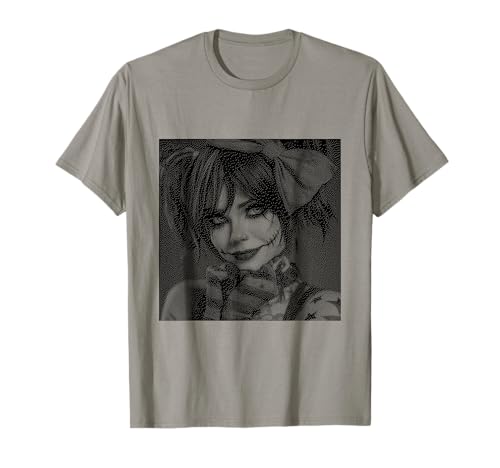 Gothic Creepy Gothic Girl Clown Alt Aesthetic T-Shirt von Goth and Emo Designs for Anime Lovers