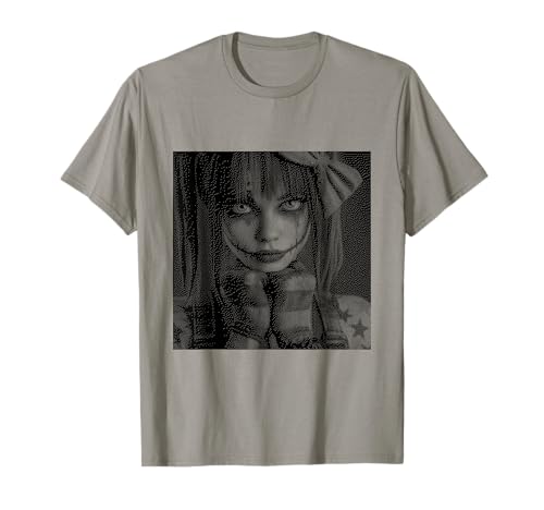 Gothic Creepy Gothic Girl Clown Alt Aesthetic T-Shirt von Goth and Emo Designs for Anime Lovers