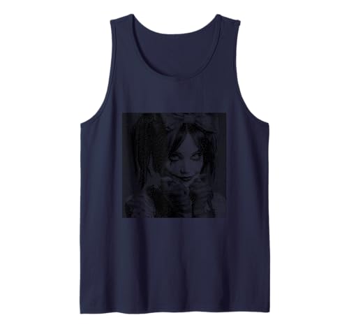 Gothic Creepy Gothic Girl Clown Alt Aesthetic Tank Top von Goth and Emo Designs for Anime Lovers
