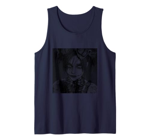 Gothic Creepy Gothic Girl Clown Alt Aesthetic Tank Top von Goth and Emo Designs for Anime Lovers