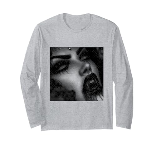Vampir Gothic Anime Kawaii Goth Girl Alt Aesthetic Langarmshirt von Goth and Emo Designs for Anime Lovers