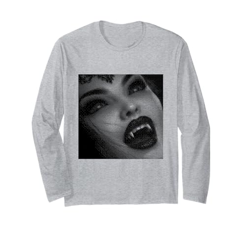 Vampir Gothic Anime Kawaii Goth Girl Alt Aesthetic Langarmshirt von Goth and Emo Designs for Anime Lovers