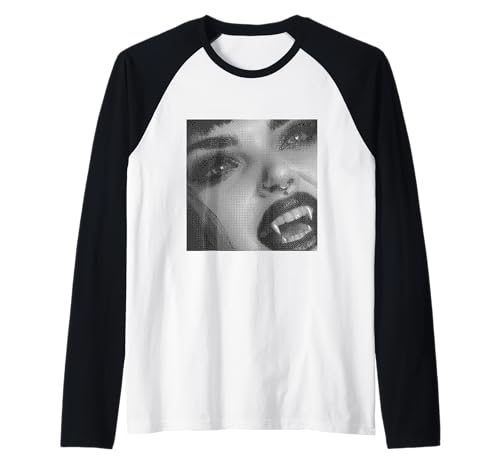Vampir Gothic Anime Kawaii Goth Girl Alt Aesthetic Raglan von Goth and Emo Designs for Anime Lovers