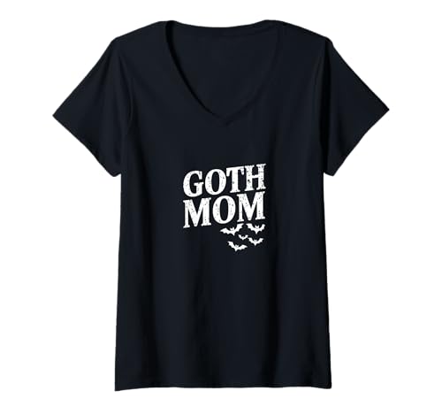 Damen Goth Mom! Gothic Mutter Motiv zum Muttertag T-Shirt mit V-Ausschnitt Damen Goth Mom! Gothic Mutter Motiv zum Muttertag T-Shirt mit V-Ausschnitt von Goth and Emo Designs