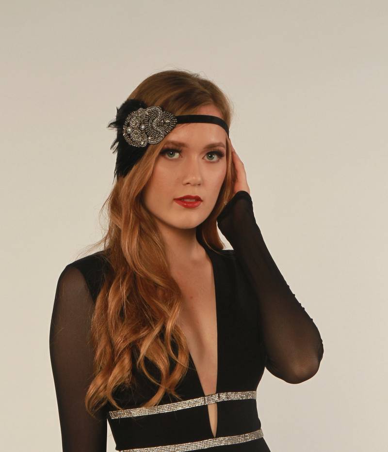 San Francisco Flüsterkneipe Sf Große Gatsby Feder Flapper Kleidung Kleid Stirnband Great Kleid von GothamCityStyle