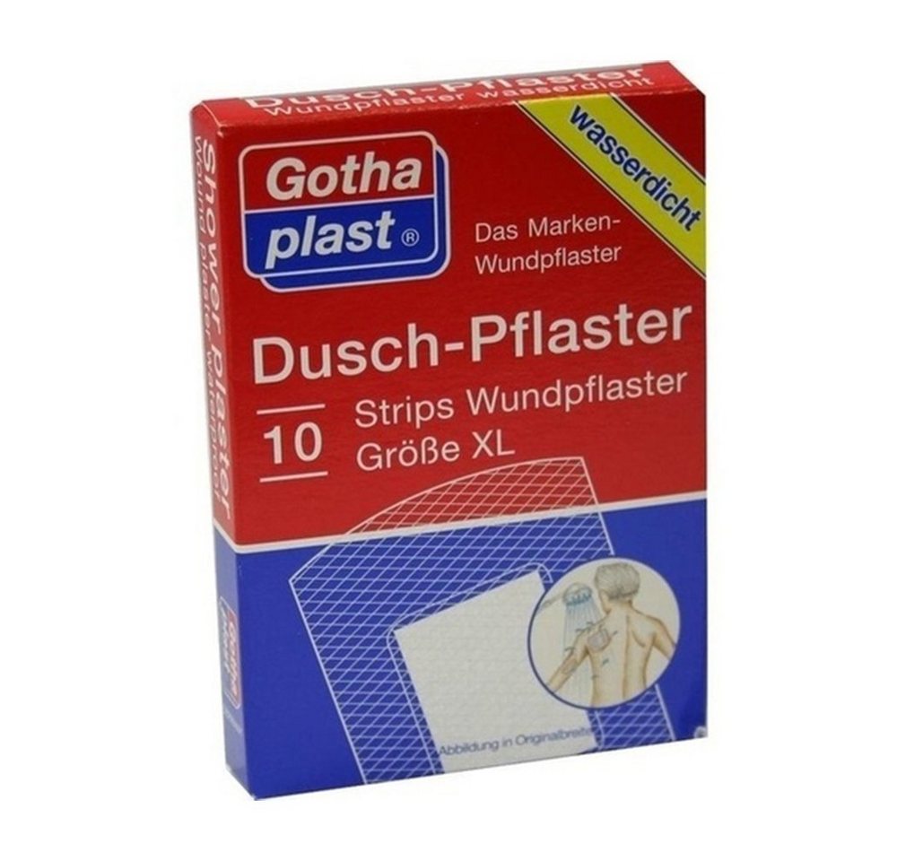 Gothaplast GmbH Wundpflaster GOTHAPLAST Duschpflaster XL 48x70 mm, 10 Stück (10 St., 10x Duschpflaster XL 48x70 mm), Duschpflaster XL 48x70 mm, wasserdicht von Gothaplast GmbH