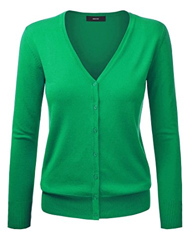 Gothden Damen Basic Strickjacke Spring Button Down Strickjacken Stricken Cardigan von Gothden