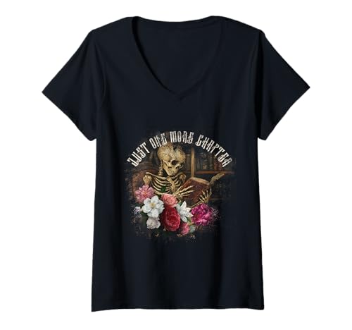 Damen Leseliebhaber Gothic Buchliebhaber Lesen Bookish T-Shirt mit V-Ausschnitt Damen Leseliebhaber Gothic Buchliebhaber Lesen Bookish T-Shirt mit V-Ausschnitt von Gothic Book Lover Designs