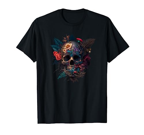 Gothic Totenkopf und Blumen Gothic T für Damen und Herren Gothic T-Shirt von Gothic Clothes and Accessories Gothic Goth T Ideas