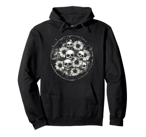 Goth Gänseblümchen Skelett mit Blumen für Jungen und Mädchen Pullover Hoodie von Gothic Daisy Outfit