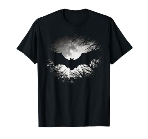 Gothic Dart Art Fledermaus T-Shirt Damen Unisex-Erwachsene, Unisex-Kinder Schwarz S V-Ausschnitt Klassisch Polyester 100% Kurzarm Einfarbig EU Klein 40 cm 19 cm M 1 Count von Gothic Dart Art