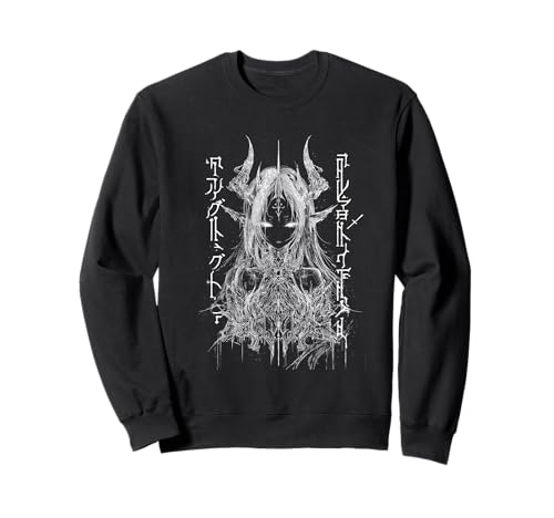 Cybersigilism Style Waifu - Dark Demon Anime Girl Sweatshirt von Gothic Grunge Anime Girl Apparel