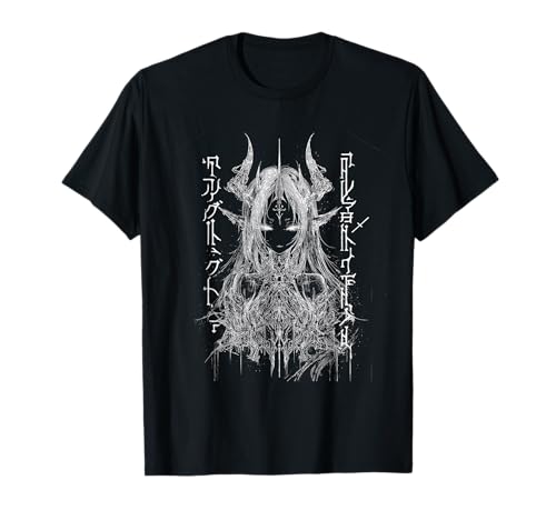 Cybersigilism Style Waifu - Dark Demon Anime Girl T-Shirt von Gothic Grunge Anime Girl Apparel