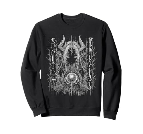 Cybersigilism Waifu - Hexe Anime Girl Grunge Sweatshirt von Gothic Grunge Anime Girl Apparel